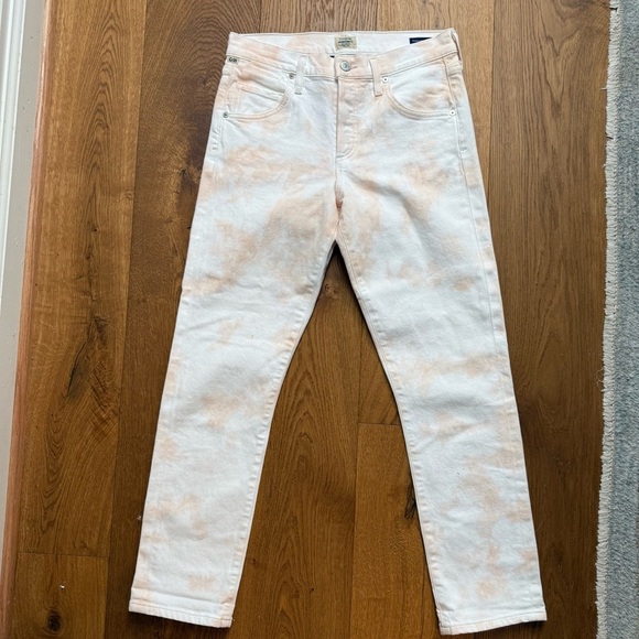 Citizens of Humanity COH Emerson Slim Boyfriend Cropped Jeans Rose Cloud Sz 24 - Picture 3 of 11